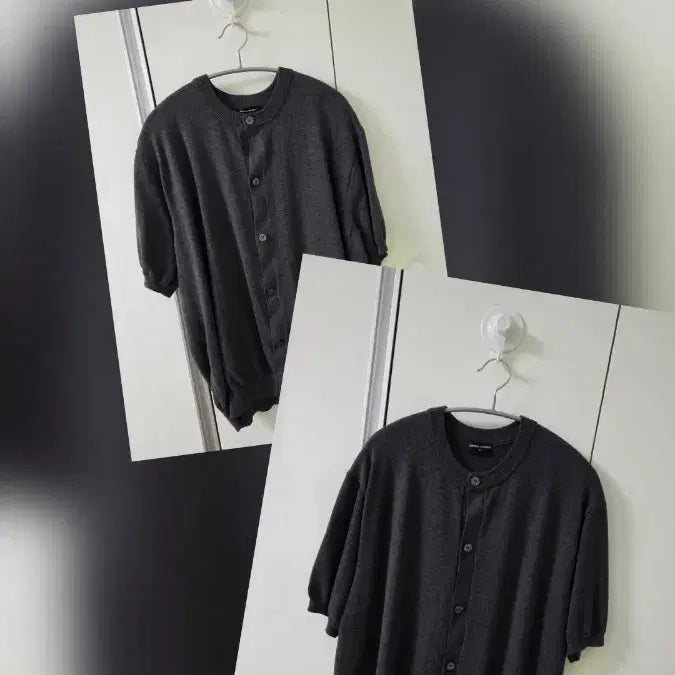 [BUNJANG] Standard Washable Supima Cotton Round Neck Short Sleeve Cardigan XL (2-Pack) / 무탠다드 워셔블 수피마 코튼 라운드 넥 반소매 가디건 XL 2장