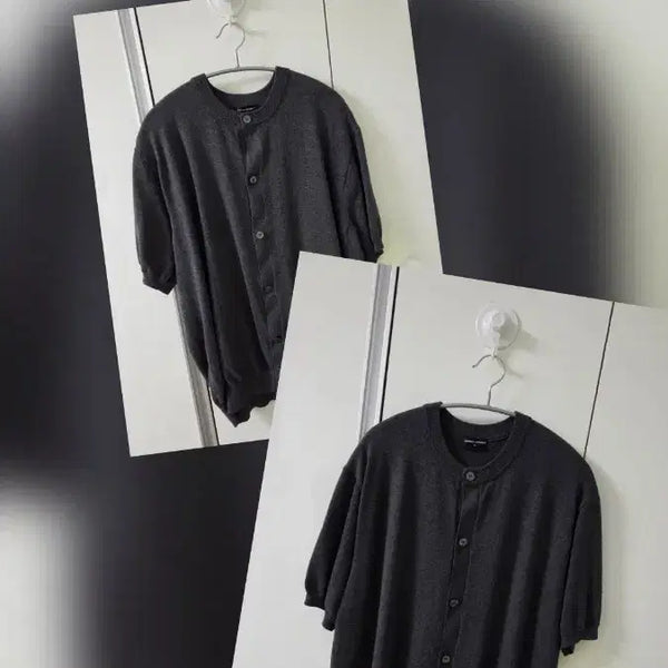[BUNJANG] Standard Washable Supima Cotton Round Neck Short Sleeve Cardigan XL (2-Pack) / 무탠다드 워셔블 수피마 코튼 라운드 넥 반소매 가디건 XL 2장