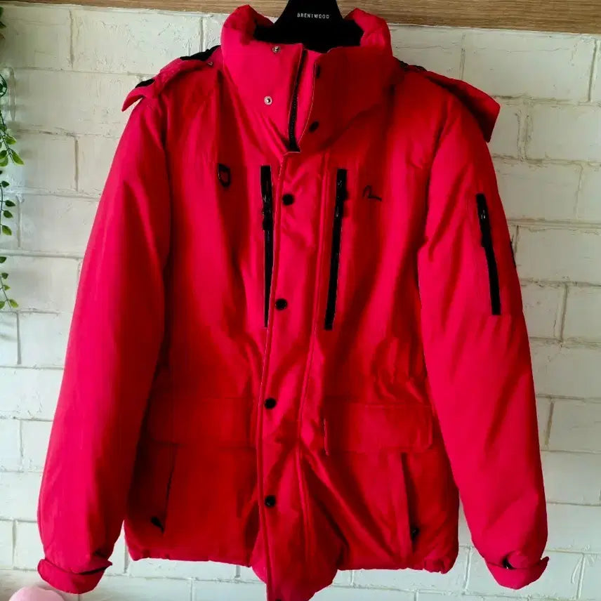 [BUNJANG] EVISU Padded Jacket Red Size 100 / 에비수 패딩  100