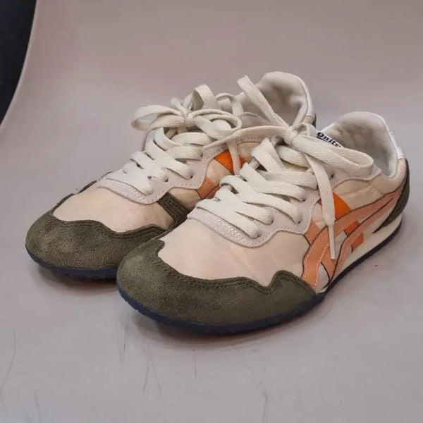 [BUNJANG] Onitsuka Tiger Serrano Sneakers Beige/Orange/Olive 240mm / 오니츠카타이거 세라노 스니커즈 240mm