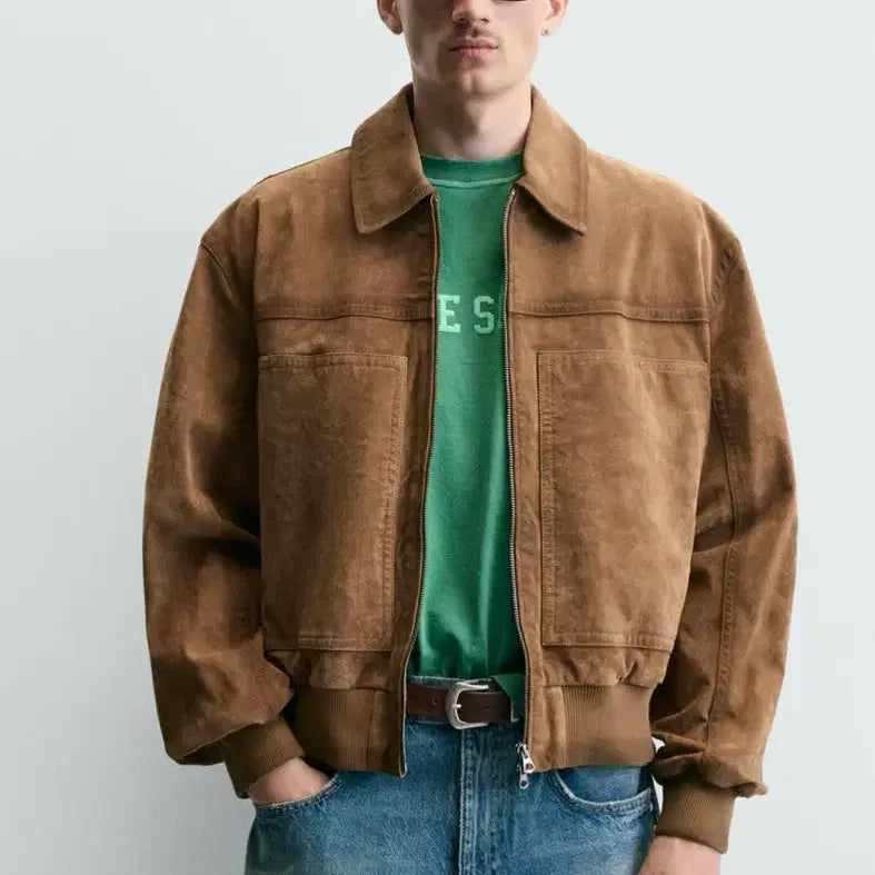 [BUNJANG] ZARA Relaxed Fit Suede Real Leather Jacket (L) / ZARA 자라 릴렉스핏 스웨이드 리얼 레더 자켓 L 새상품
