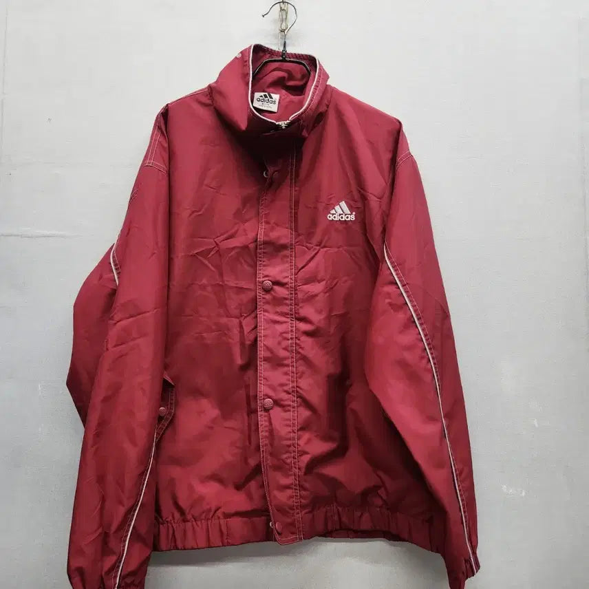 [BUNJANG] Adidas 90's Logo Embroidery Old School Windbreaker Jacket XL Unisex / 90's 아디다스 로고자수 올드스쿨 바람막이 자켓 XL 남여공용