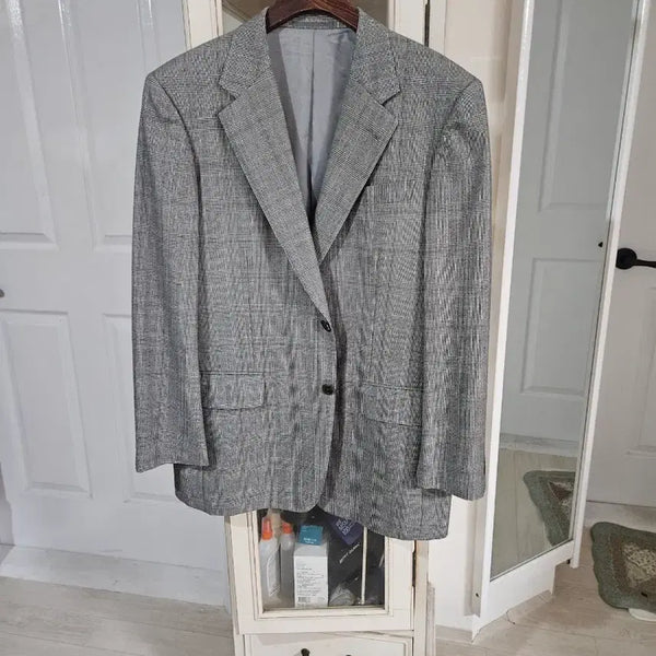 [BUNJANG] Men's Check Pattern Jacket / 체크 패턴 남자 재킷