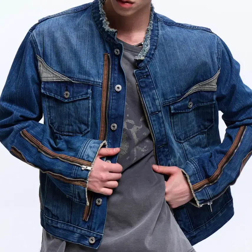 [BUNJANG] RSSC Indigo Denim Jacket Size 1 / rssc 인디고 데님 자켓 1사이즈