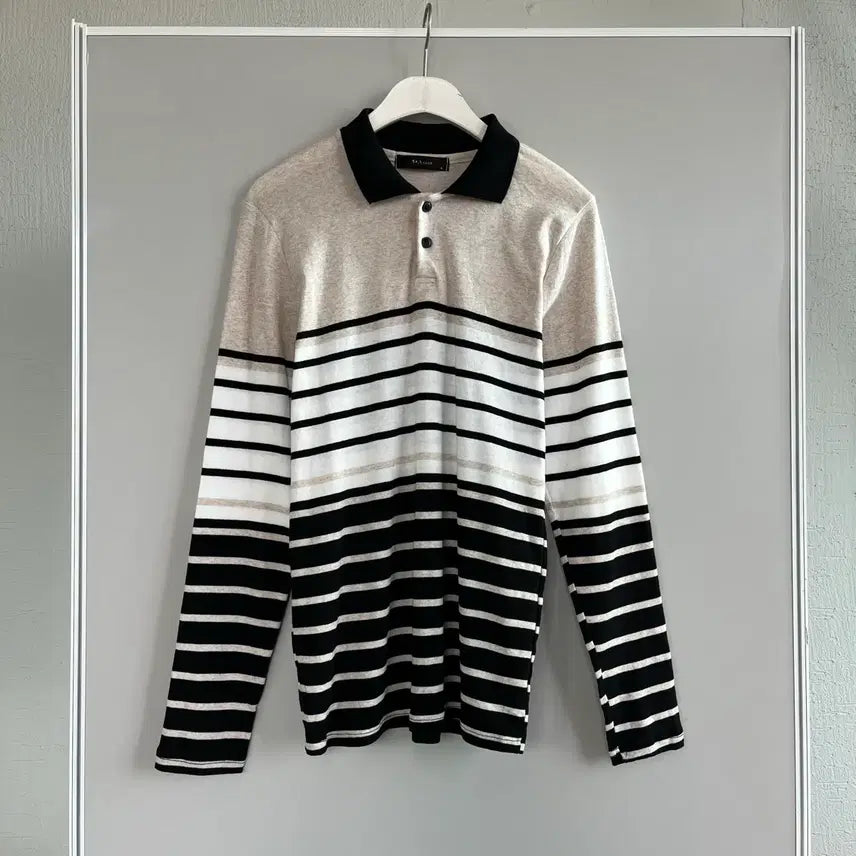 [BUNJANG] St. Lucca Striped Collar Knit XL / St. Lucca 스트라이프 카라 니트