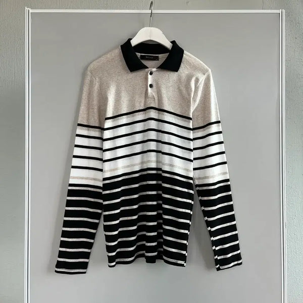 [BUNJANG] St. Lucca Striped Collar Knit XL / St. Lucca 스트라이프 카라 니트
