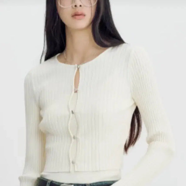 [BUNJANG] Avie Mua Ribbed Cardigan / 아비에무아 립드가디건
