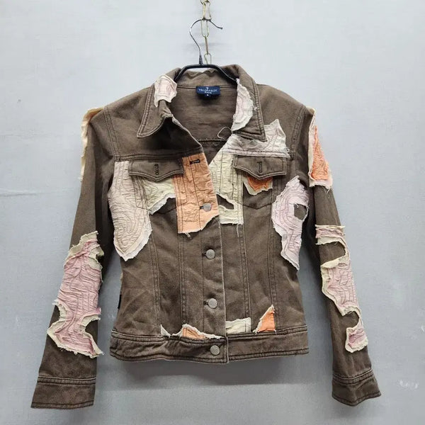 [BUNJANG] Trussardi Patchwork Y2K Jacket / 트루사르디 패치워크 Y2K 자켓 S(XS~S)