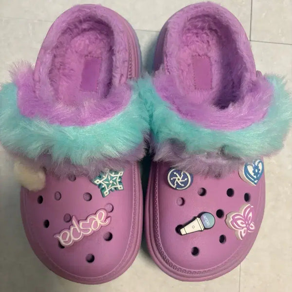 [BUNJANG] Aespa Winter Fur Crocs / 에스파 털 크록스