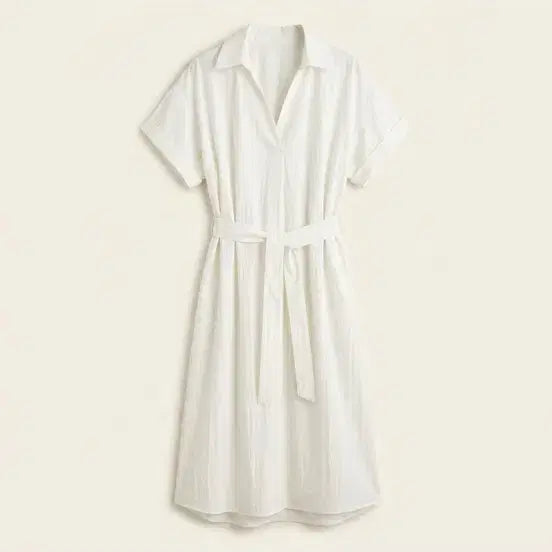 [BUNJANG] White Long Shirt Dress / 화이트 셔츠 롱원피스