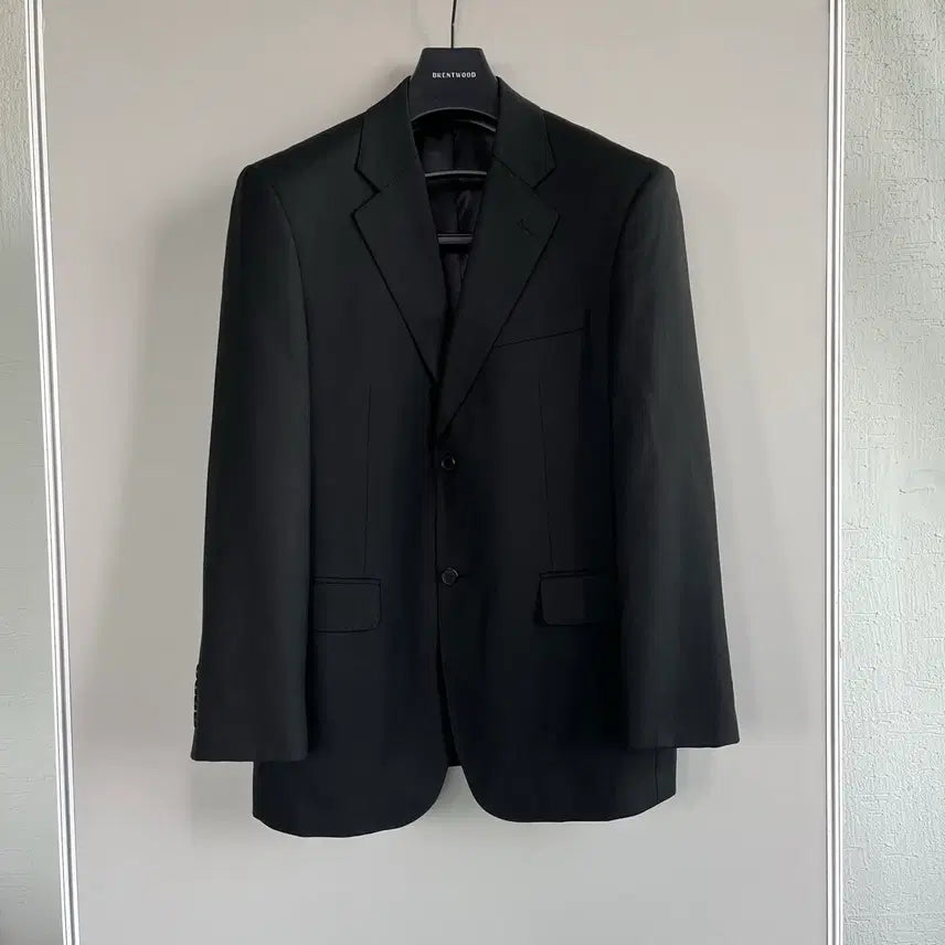 [BUNJANG] Black Stitch Detail Wool Blend Suit Jacket / 블랙 정장 자켓 97/85/170