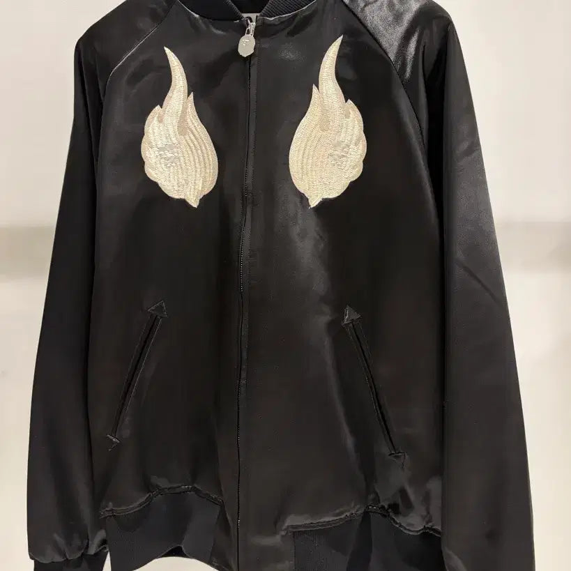 [BUNJANG] BAPE Skeleton Logo Souvenir Jacket Black XXL / (풀구성)베이프 스켈레톤 로고 수베니어 자켓 블랙 2XL