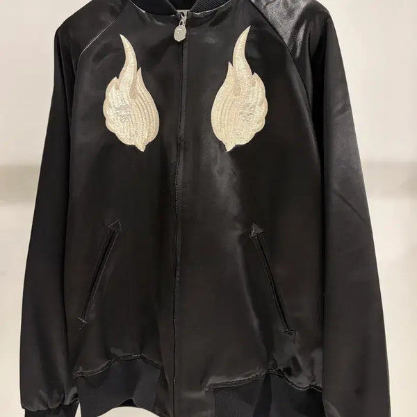 [BUNJANG] BAPE Skeleton Logo Souvenir Jacket Black XXL / (풀구성)베이프 스켈레톤 로고 수베니어 자켓 블랙 2XL