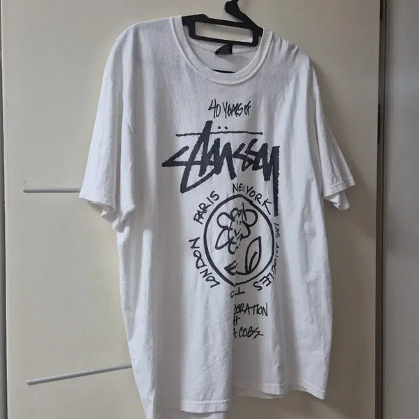[BUNJANG] Stüssy x Marc Jacobs 40th Anniversary World Tour T-Shirt (L) / 스투시와마크제이콥스 40주년 월드투어 티셔츠 L
