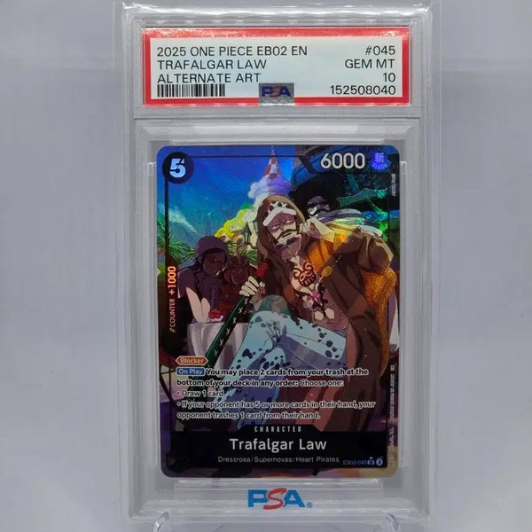 [BUNJANG] One Piece Trafalgar Law Card EB02-045 PSA 10 / 원피스 트라팔가 로우 카드 EB02-045 psa10