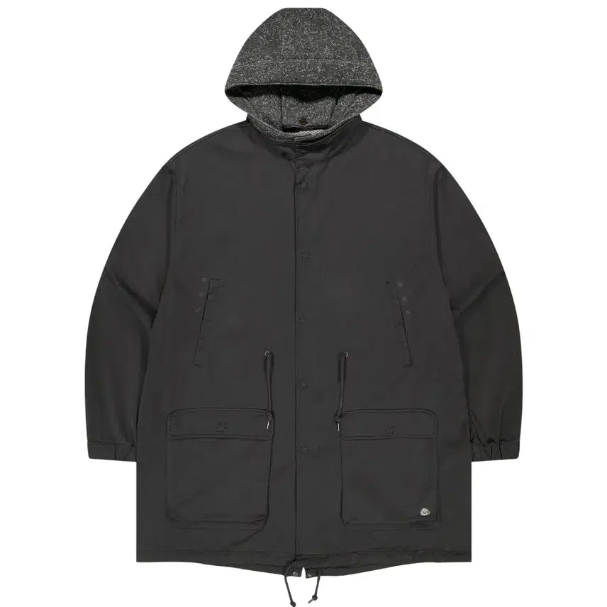 [BUNJANG] Coyseio Washed Military Jacket Charcoal / Coyseio 코이세이오 밀리터리 자켓 야상 차콜 26FW