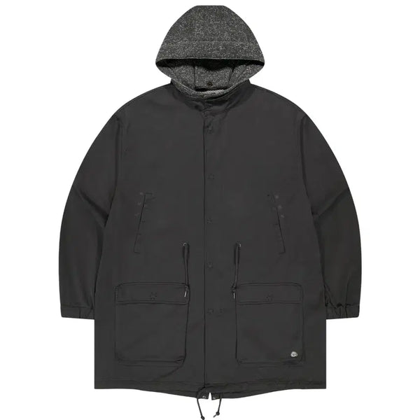 [BUNJANG] Coyseio Washed Military Jacket Charcoal / Coyseio 코이세이오 밀리터리 자켓 야상 차콜 26FW