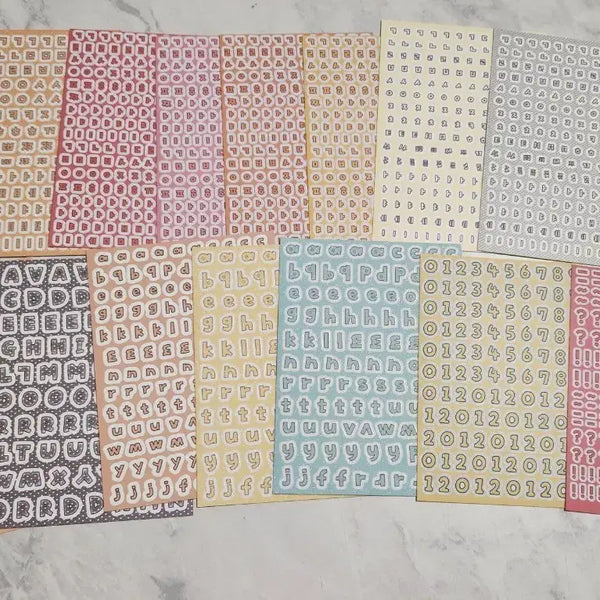 [BUNJANG] Alphabet, Number, and Symbol Sticker Set (14 Sheets) / 알숫스,한글,기호 스티커 14장 일괄2