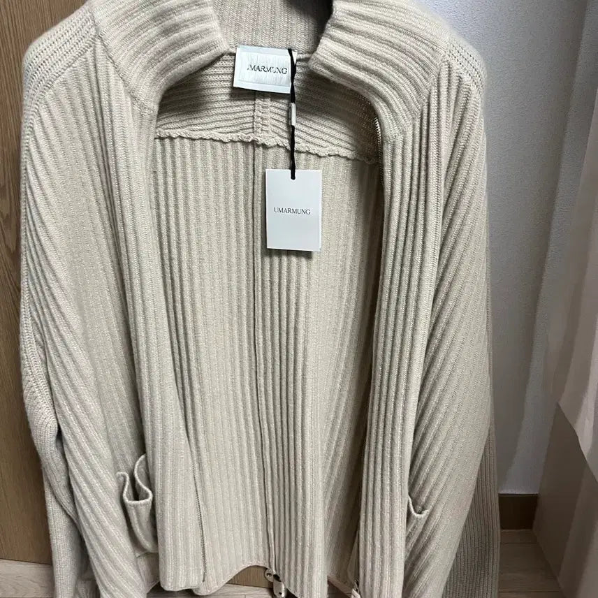 [BUNJANG] Umamung Airy Wool Zip-Up Jacket Beige L / 우마뭉 airy wool 집업 판매