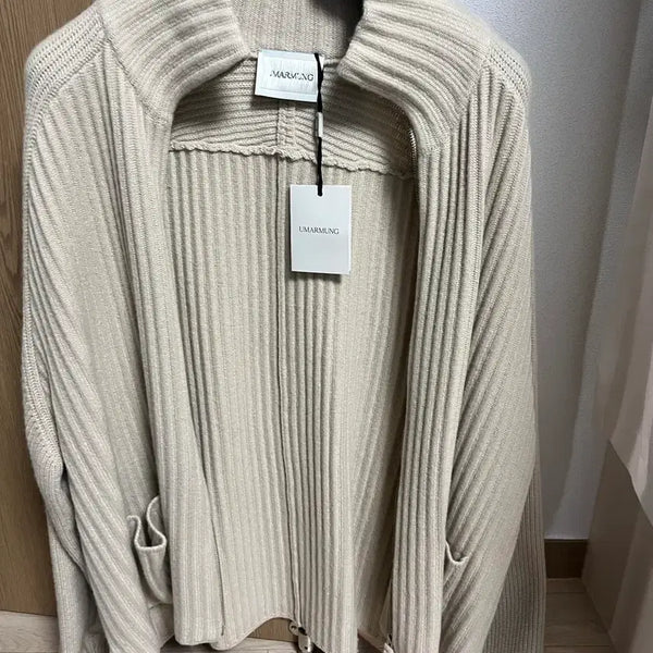 [BUNJANG] Umamung Airy Wool Zip-Up Jacket Beige L / 우마뭉 airy wool 집업 판매