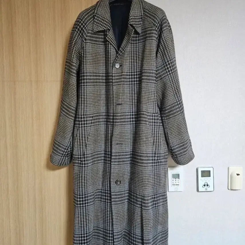 [BUNJANG] Solid Homme Main Check Coat (Size 105) / 솔리드옴므 메인 체크 코트 105