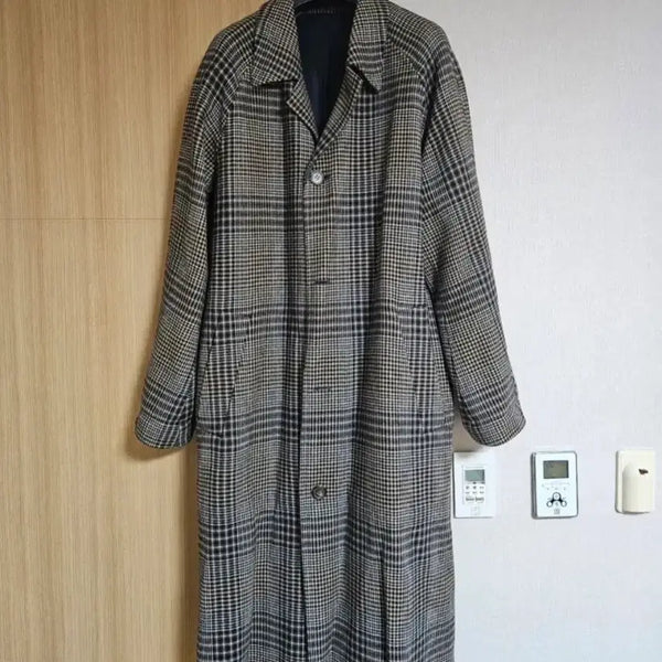 [BUNJANG] Solid Homme Main Check Coat (Size 105) / 솔리드옴므 메인 체크 코트 105