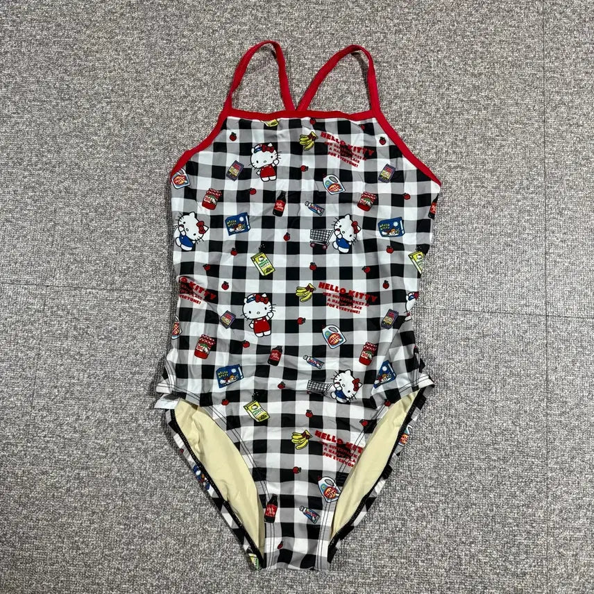 [BUNJANG] Delightfull Kitty Supermarket Gingham Swimsuit L / 딜라잇풀 키티 수영복 L