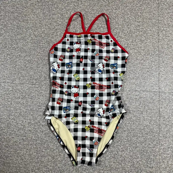 [BUNJANG] Delightfull Kitty Supermarket Gingham Swimsuit L / 딜라잇풀 키티 수영복 L