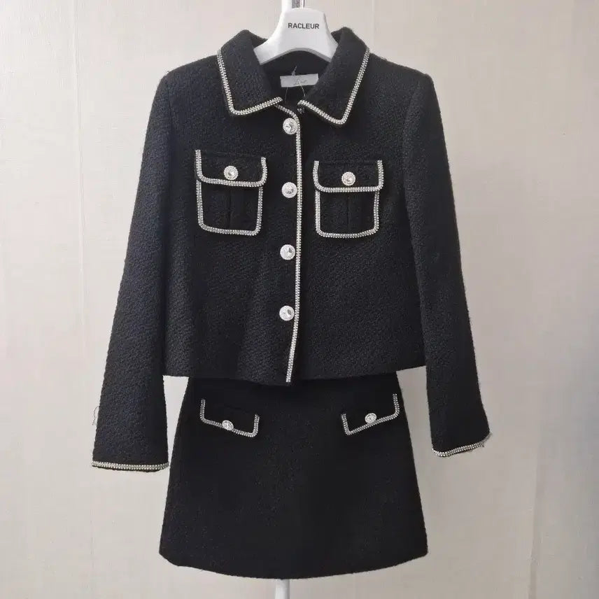 [BUNJANG] Roar Tweed Jacket Skirt Set / [로아르] 트위드자켓 투피스 아옳이 김민영