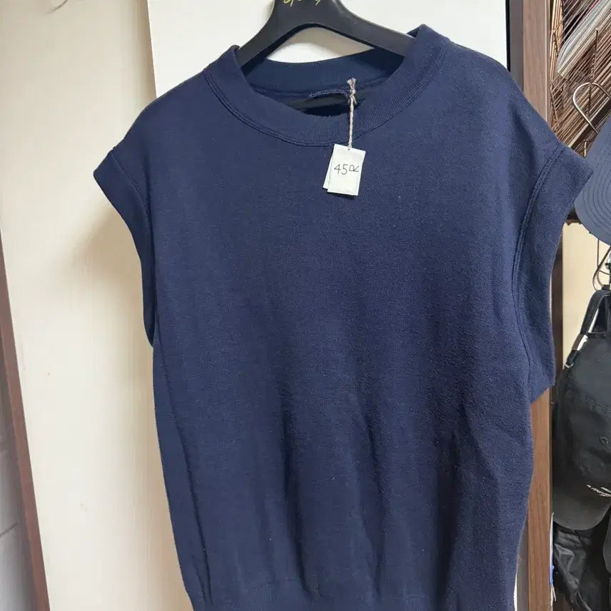 [BUNJANG] 45R Navy Round Neck Knit Vest / 일본 긴자 구매 45R 베스트 네이비