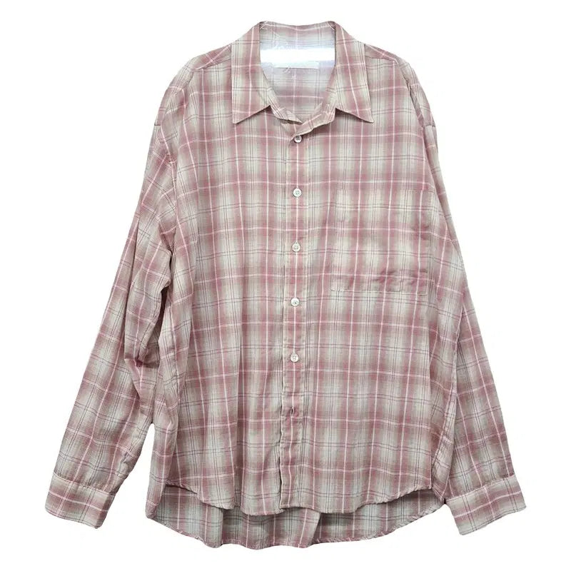 [BUNJANG] 999 Humanity Check Red Shirt Medium / 999휴머니티 체크 레드 셔츠 MEDIUM