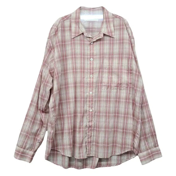 [BUNJANG] 999 Humanity Check Red Shirt Medium / 999휴머니티 체크 레드 셔츠 MEDIUM