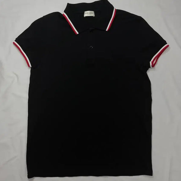 [BUNJANG] Saint Laurent PK Polo Shirt Black Red / 생로랑 pk 카라티 블랙레드
