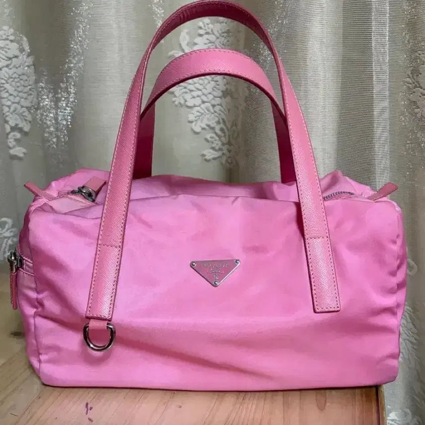 [BUNJANG] Authentic Vintage Prada Pink Pocono Shoulder Bag / 정품)빈티지 프라다 핑크 포코노 숄더백