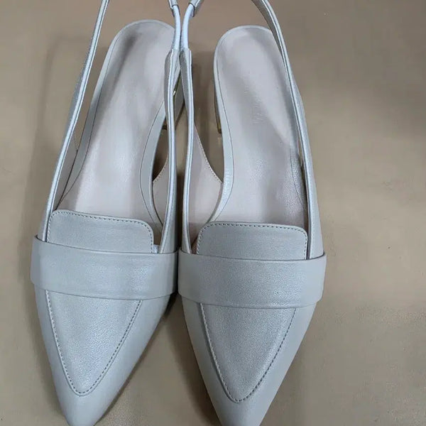[BUNJANG] Elisabeth Ivory Slingback Shoes (24cm, 3cm Heel) / 엘리자벳 아이보리 슬링백