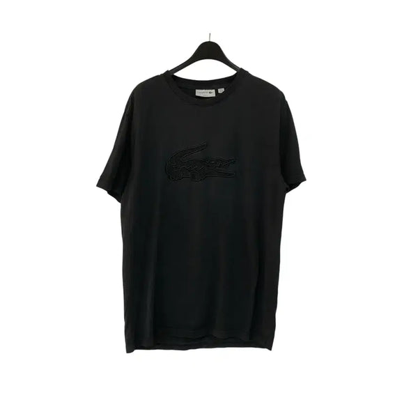 [BUNJANG] Lacoste Big Logo Black Short Sleeve T-Shirt / [M] 라코스테 빅로고 블랙 반팔티