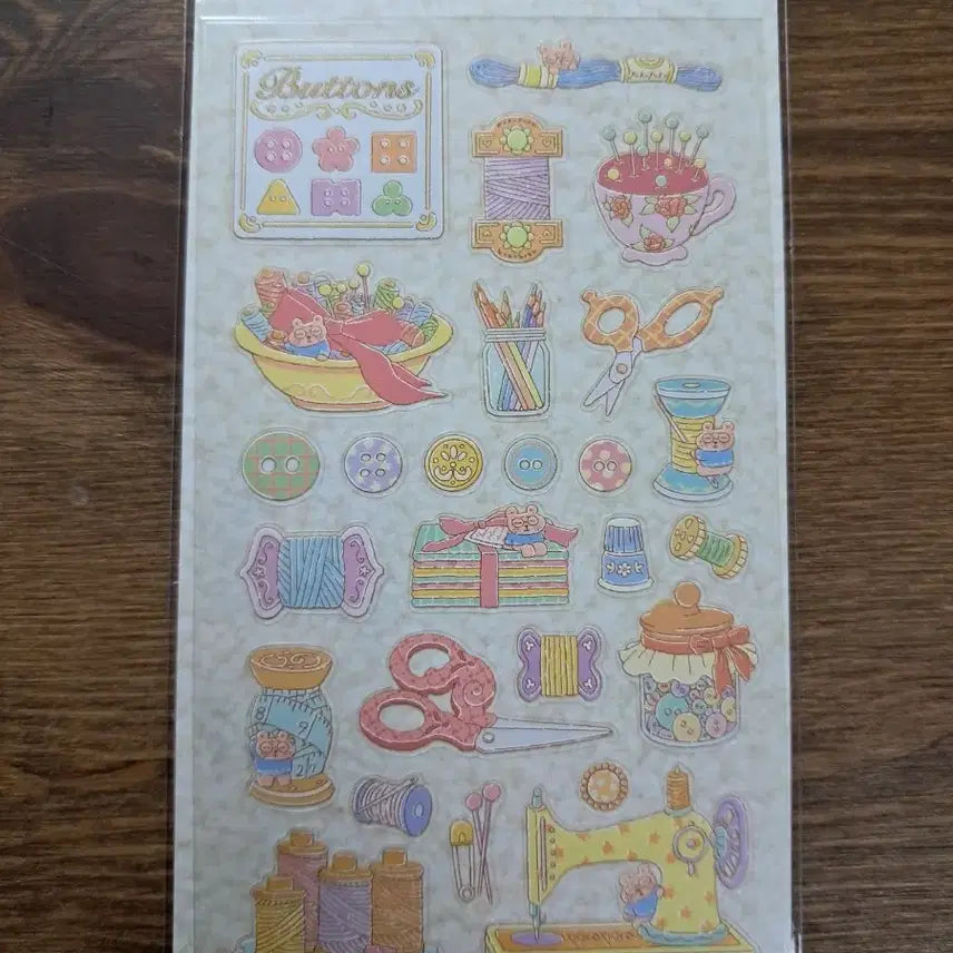[BUNJANG] Poka Poka Sewing Machine Pattern Sticker / 포카포카 재봉틀 패턴 스티커