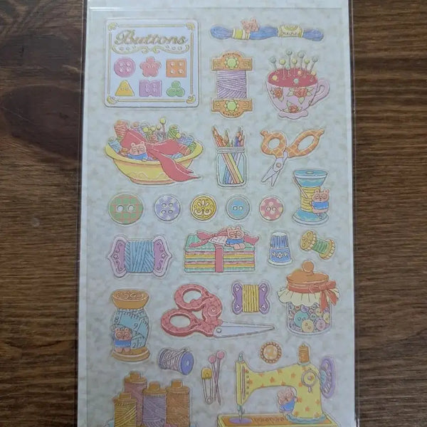 [BUNJANG] Poka Poka Sewing Machine Pattern Sticker / 포카포카 재봉틀 패턴 스티커