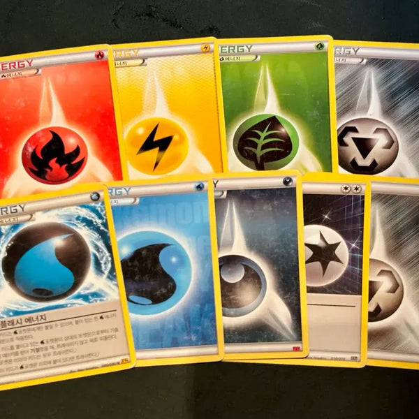 [BUNJANG] Vintage Pokemon Energy Card Set with Bonus / 포켓몬 고전카드 - 에너지 카드 세트 + 서비스