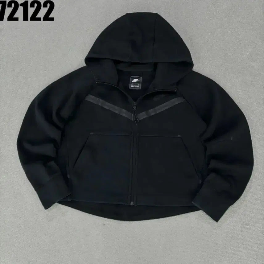 [BUNJANG] Nike Tech Fleece Full Zip Hoodie Black / 나이키 테크팩 후드 집업 검정 80
