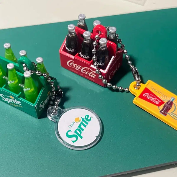 [BUNJANG] Coca-Cola Sprite Miniature Keychain Bundle Set / (일괄) 코카콜라/스프라이트 미니어처 키링 세트