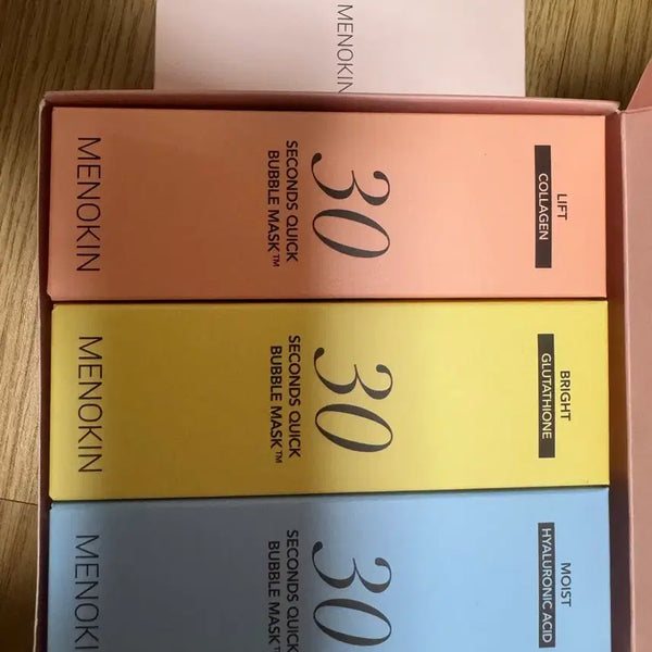 [BUNJANG] Menokin 30-Second Bubble Mask 3-Set / 메노킨 30초 버블 마스크 3종 세트 개당 12000