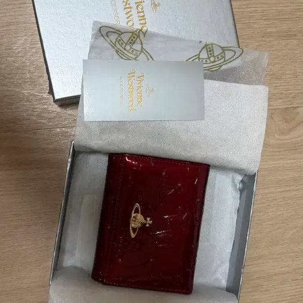 [BUNJANG] Vivienne Westwood Enamel Wallet Red / 비비안 웨스트우드 지갑