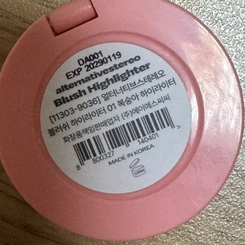 [BUNJANG] Alternative Stereo Blush Highlighter 01 Peach / 얼터너티브스테레오 블러쉬 하이라이터 01 복숭아