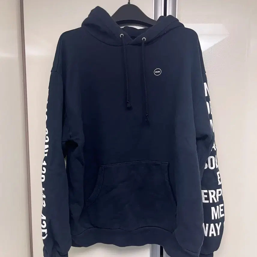 [BUNJANG] WTAPS Printed Hoodie Black / 더블탭스 WTAPS 프린팅 후디, 블랙