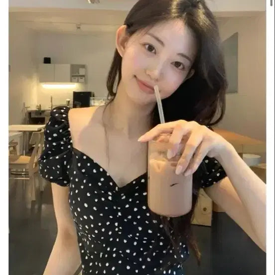[BUNJANG] Jenieo Dot Blouse (M) / 제니오 도트블라우스 m