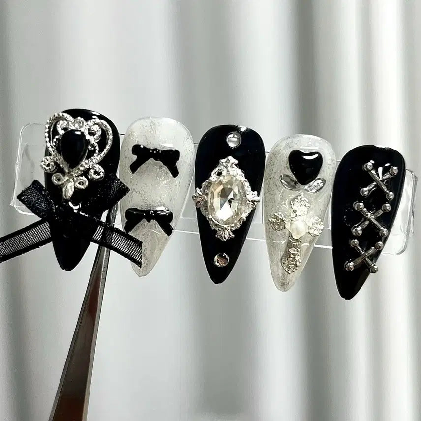 [BUNJANG] Handmade 'Jirai Kei' Style Press-On Nails / 지뢰계 수제 네일팁