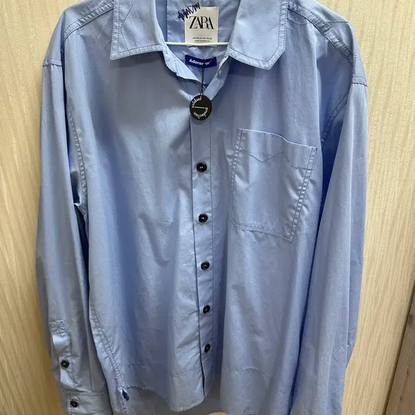 [BUNJANG] Zara x ADER Error Oversized Shirt Sky Blue XS / 자라 x 아더에러 오버사이즈 셔츠 스카이 블루 xs사이즈