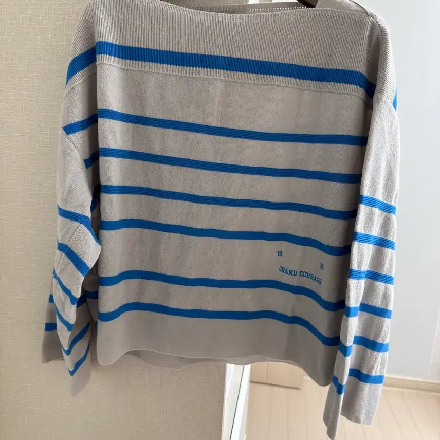 [BUNJANG] System Stripe Boatneck Knit / 시스템 보트넥 스트라이프 니트 한섬