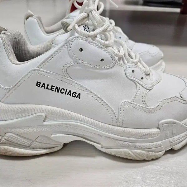 [BUNJANG] Balenciaga Triple S White Sneakers / 발렌시아가 트리플S 화이트